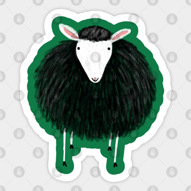 Black Sheep Sticker by Sophie Corrigan